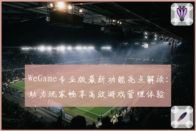 WeGame专业版最新功能亮点解读：助力玩家畅享高效游戏管理体验